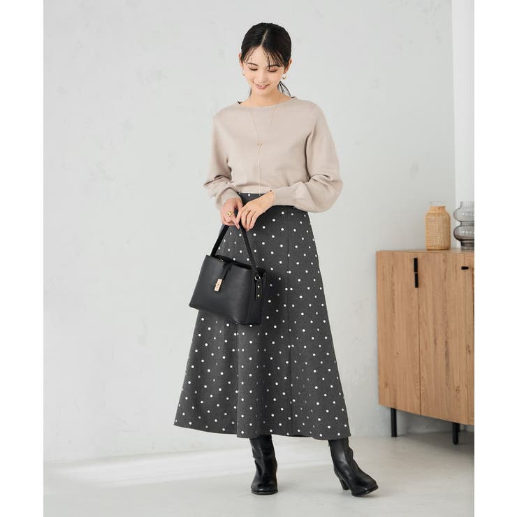 【洗える】ボートネック美ラクるパフスリーブニット | a.v.v【WOMEN】 | 詳細画像32 