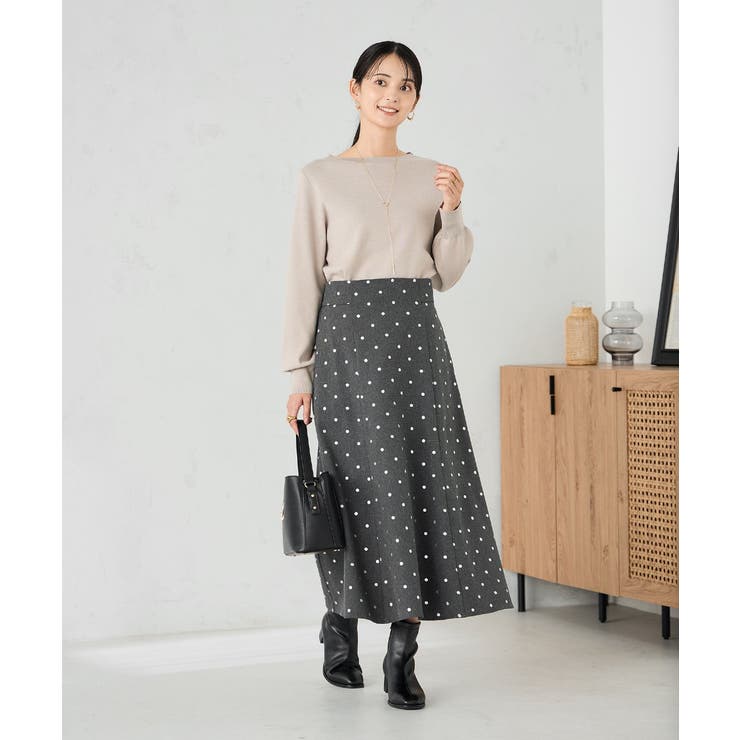 【洗える】ボートネック美ラクるパフスリーブニット | a.v.v【WOMEN】 | 詳細画像34 