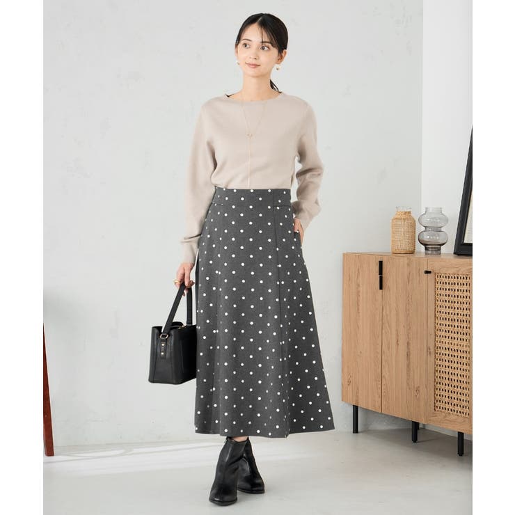 【洗える】ボートネック美ラクるパフスリーブニット | a.v.v【WOMEN】 | 詳細画像35 