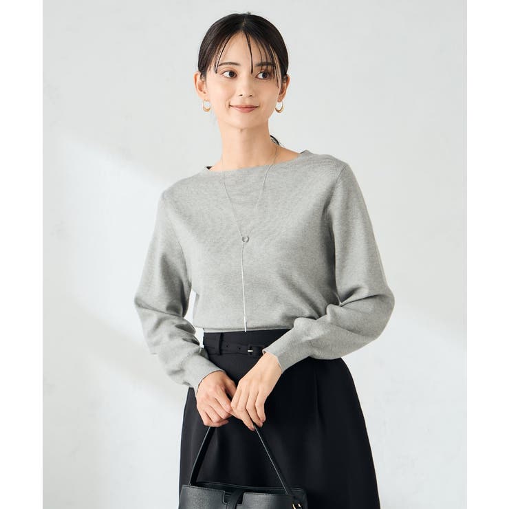 【洗える】ボートネック美ラクるパフスリーブニット | a.v.v【WOMEN】 | 詳細画像38 