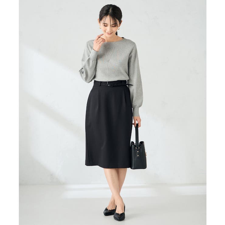 【洗える】ボートネック美ラクるパフスリーブニット | a.v.v【WOMEN】 | 詳細画像41 