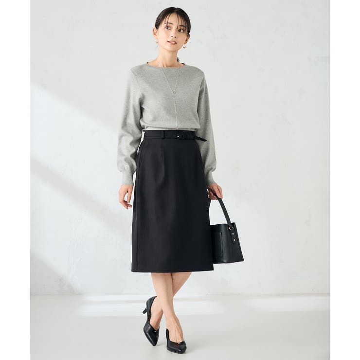 【洗える】ボートネック美ラクるパフスリーブニット | a.v.v【WOMEN】 | 詳細画像42 