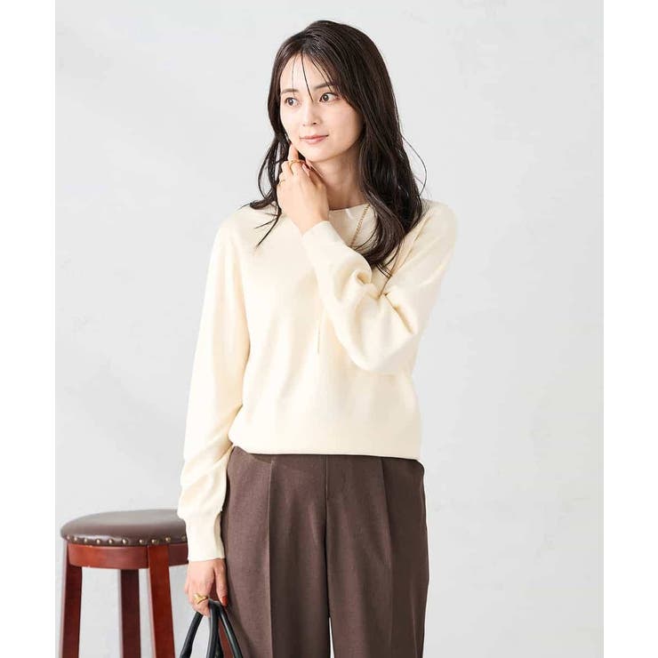【洗える】ボートネック美ラクるパフスリーブニット | a.v.v【WOMEN】 | 詳細画像48 