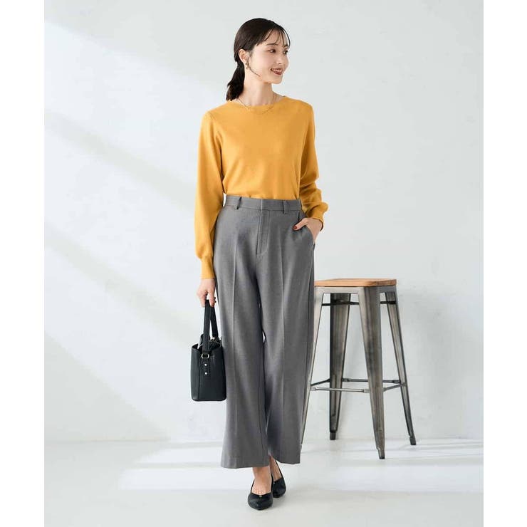 【洗える】ボートネック美ラクるパフスリーブニット | a.v.v【WOMEN】 | 詳細画像5 