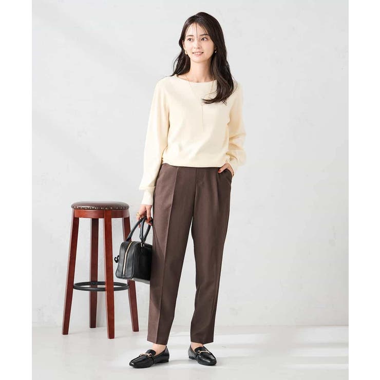 【洗える】ボートネック美ラクるパフスリーブニット | a.v.v【WOMEN】 | 詳細画像51 