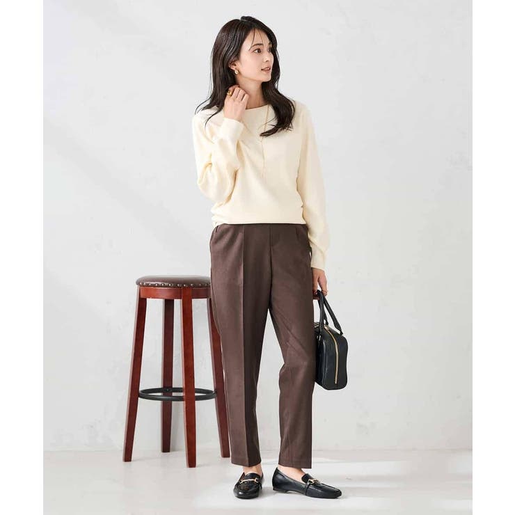 【洗える】ボートネック美ラクるパフスリーブニット | a.v.v【WOMEN】 | 詳細画像54 