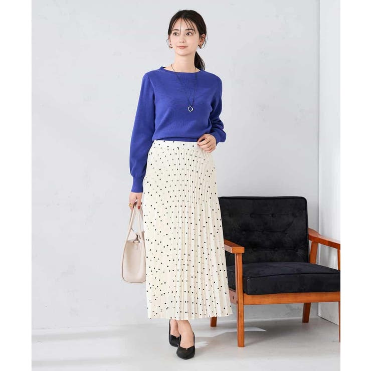 【洗える】ボートネック美ラクるパフスリーブニット | a.v.v【WOMEN】 | 詳細画像9 