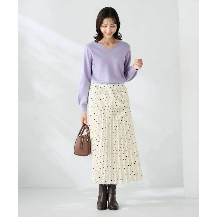 【洗える】Vネック美ラクるパフスリーブニット【WEB限定】 | a.v.v【WOMEN】 | 詳細画像11 