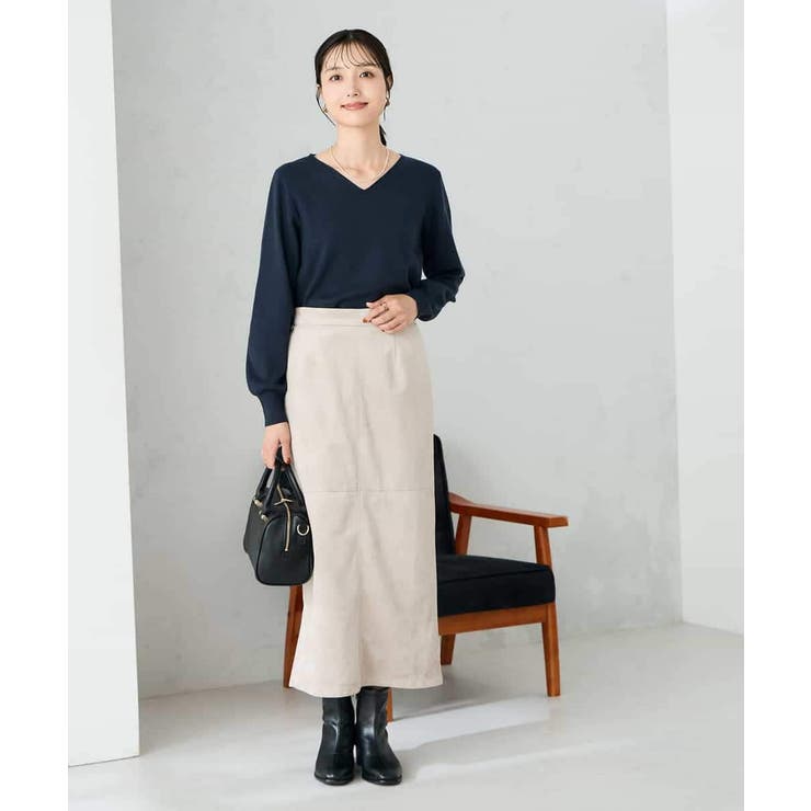 【洗える】Vネック美ラクるパフスリーブニット【WEB限定】 | a.v.v【WOMEN】 | 詳細画像15 