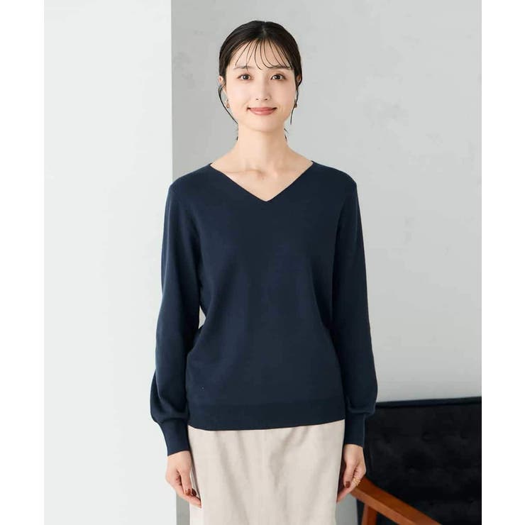 【洗える】Vネック美ラクるパフスリーブニット【WEB限定】 | a.v.v【WOMEN】 | 詳細画像25 