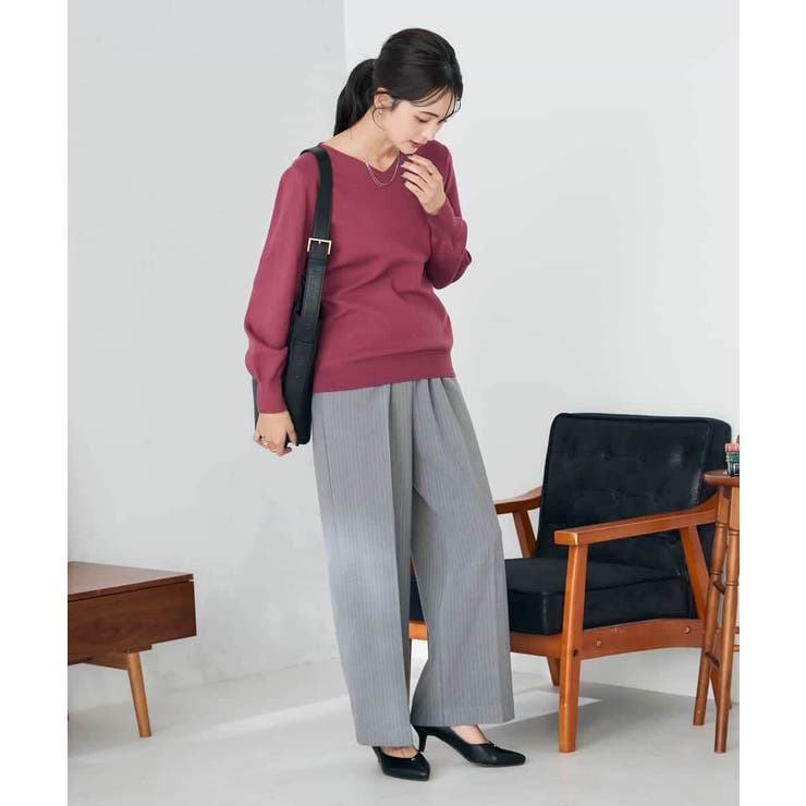 【洗える】Vネック美ラクるパフスリーブニット【WEB限定】 | a.v.v【WOMEN】 | 詳細画像5 