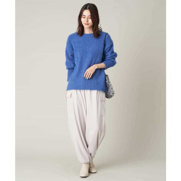 リュクスヘアリーバックスリットニット[品番：ITKW0013815]｜a.v.v