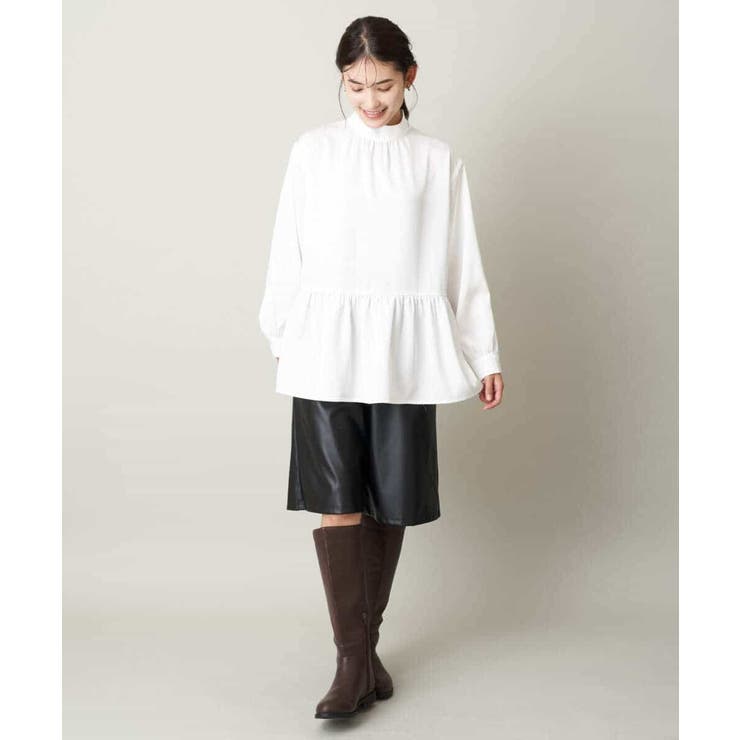 【2SET】グロッシーニット＋ペプラムブラウス | a.v.v【WOMEN】 | 詳細画像25 