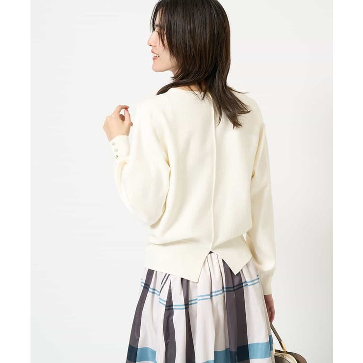 ホワイト | バックスリットドルマンニット | a.v.v【WOMEN】