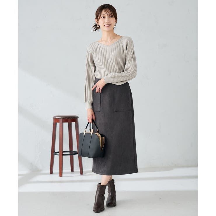 プリーツライクVネックニット | a.v.v【WOMEN】 | 詳細画像11 