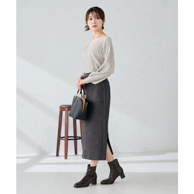 プリーツライクVネックニット | a.v.v【WOMEN】 | 詳細画像12 