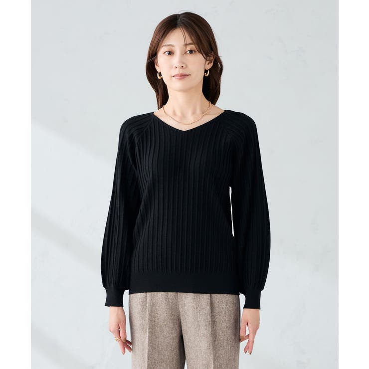 プリーツライクVネックニット | a.v.v【WOMEN】 | 詳細画像19 