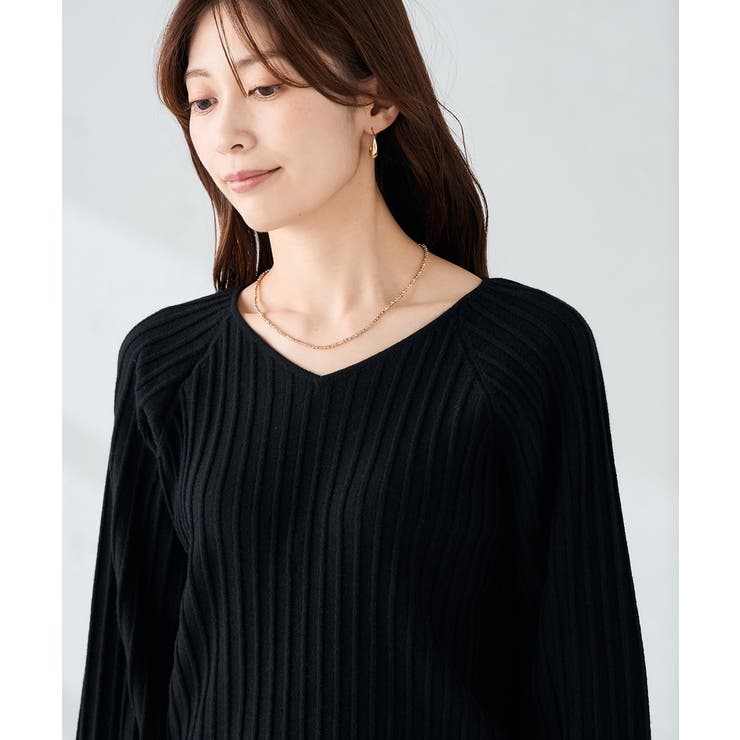 プリーツライクVネックニット | a.v.v【WOMEN】 | 詳細画像22 
