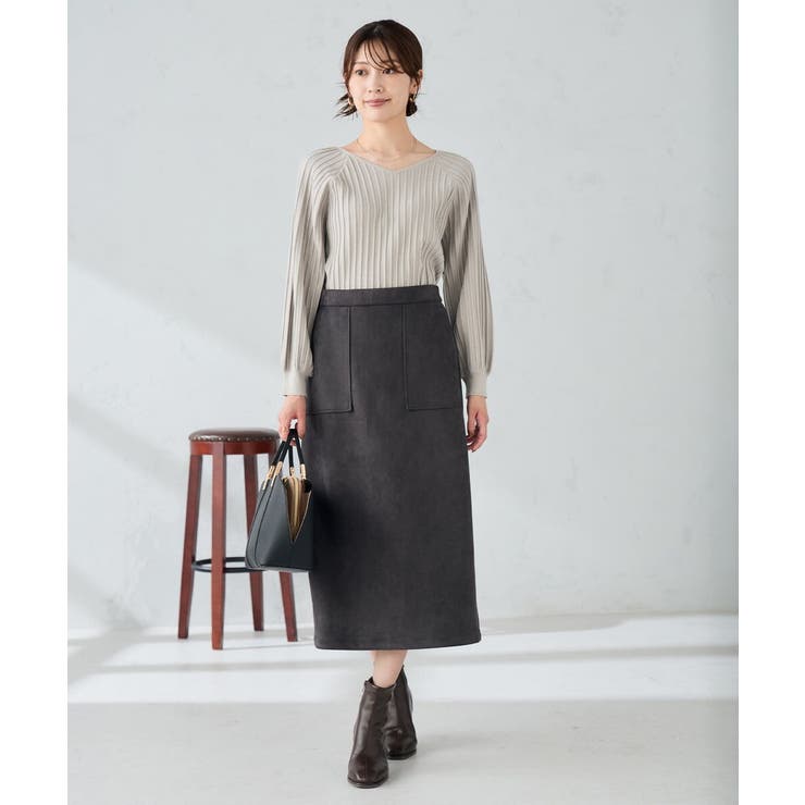 プリーツライクVネックニット | a.v.v【WOMEN】 | 詳細画像9 