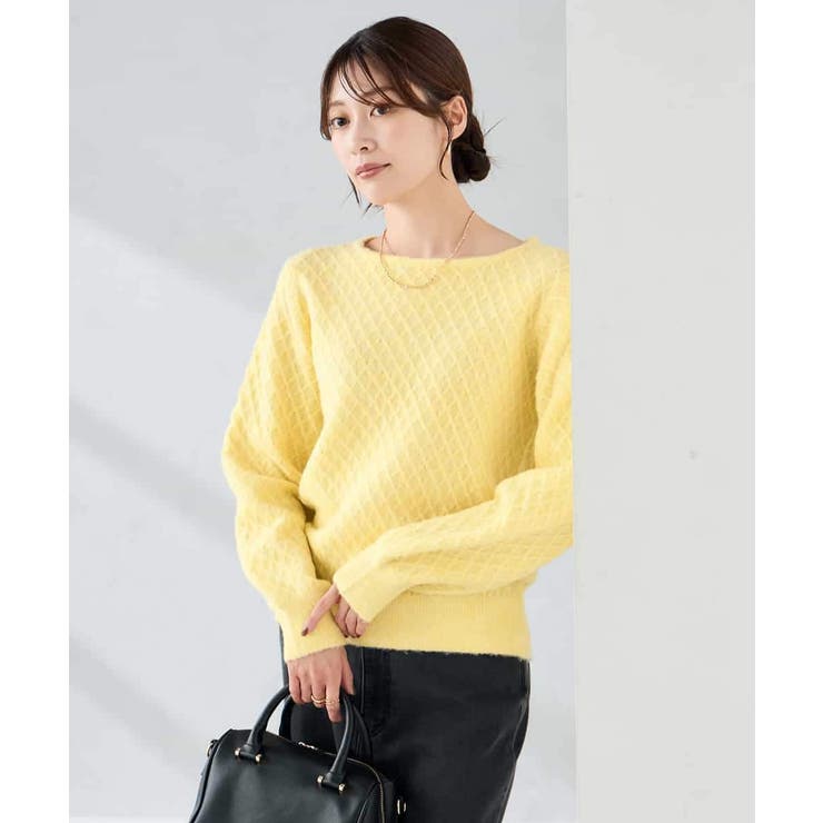 ダイヤ柄ニットプルオーバー | a.v.v【WOMEN】 | 詳細画像1 