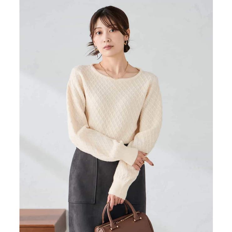 ダイヤ柄ニットプルオーバー | a.v.v【WOMEN】 | 詳細画像10 