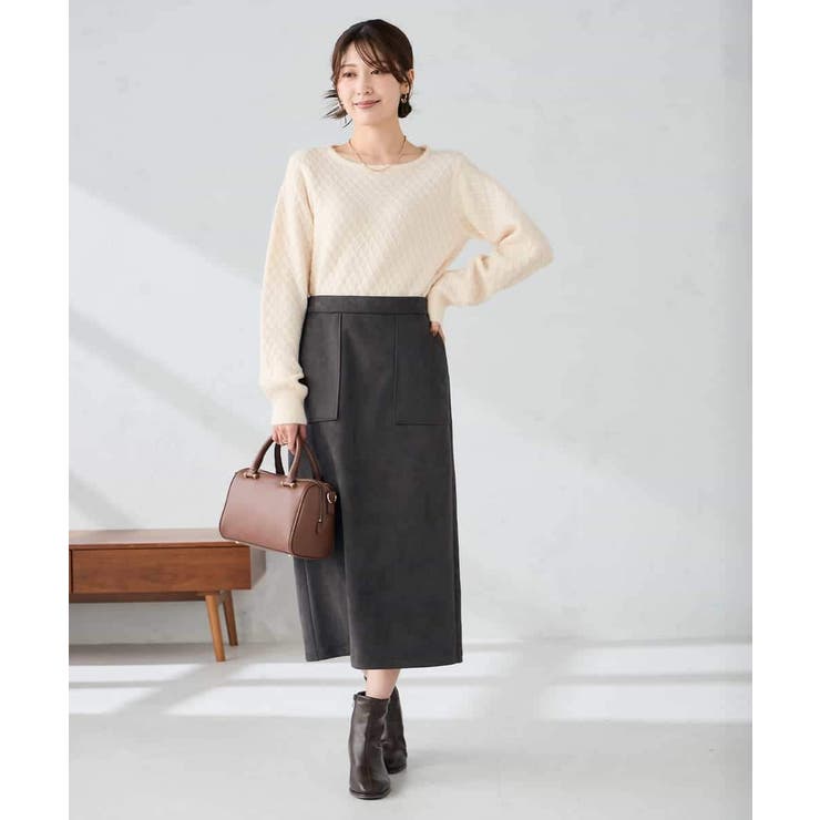 ダイヤ柄ニットプルオーバー | a.v.v【WOMEN】 | 詳細画像12 