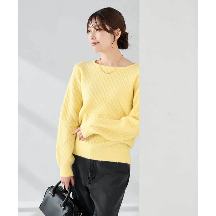 ダイヤ柄ニットプルオーバー | a.v.v【WOMEN】 | 詳細画像2 