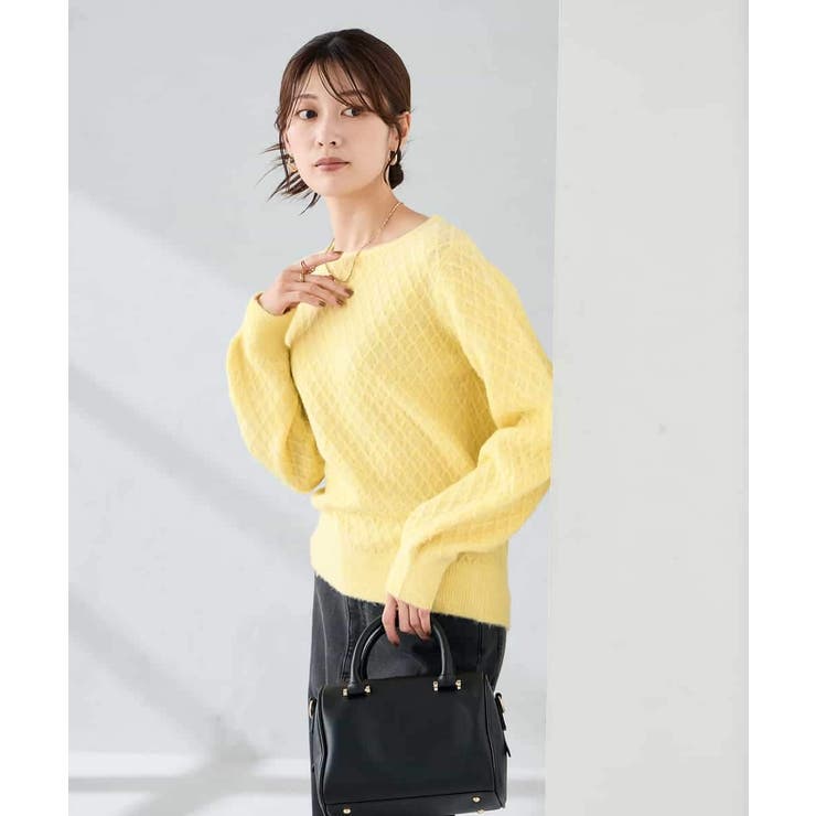 ダイヤ柄ニットプルオーバー | a.v.v【WOMEN】 | 詳細画像3 