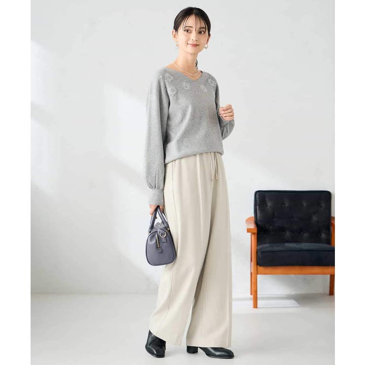 フラワー刺繍ニットプルオーバー | a.v.v【WOMEN】 | 詳細画像17 