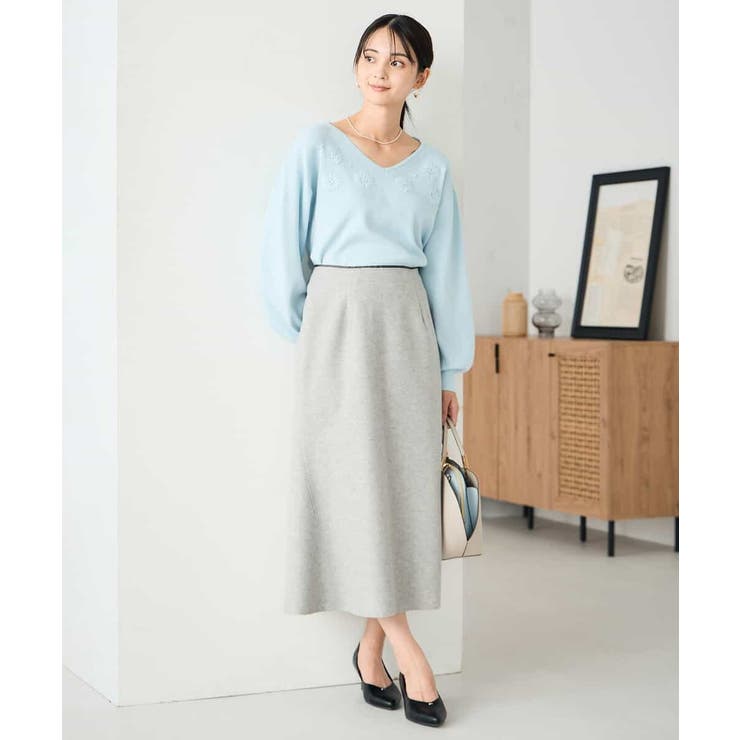 フラワー刺繍ニットプルオーバー | a.v.v【WOMEN】 | 詳細画像4 