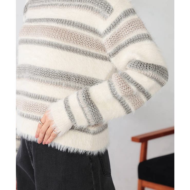 フェザーボーダーニット | a.v.v【WOMEN】 | 詳細画像11 