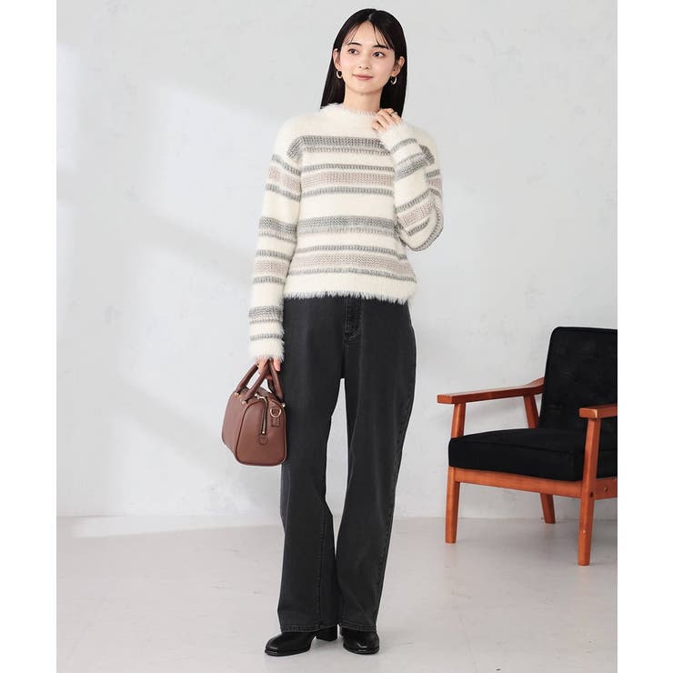 フェザーボーダーニット | a.v.v【WOMEN】 | 詳細画像4 