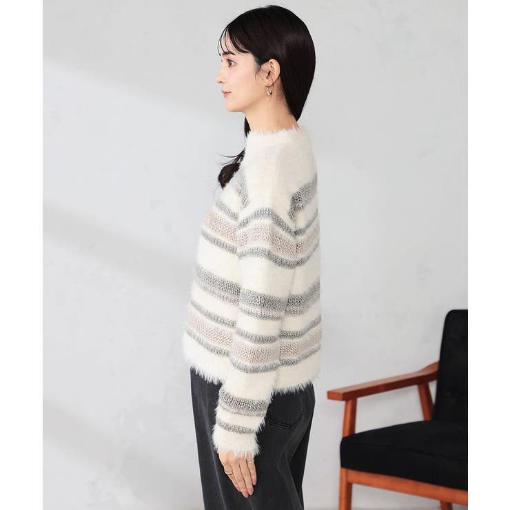 フェザーボーダーニット | a.v.v【WOMEN】 | 詳細画像8 