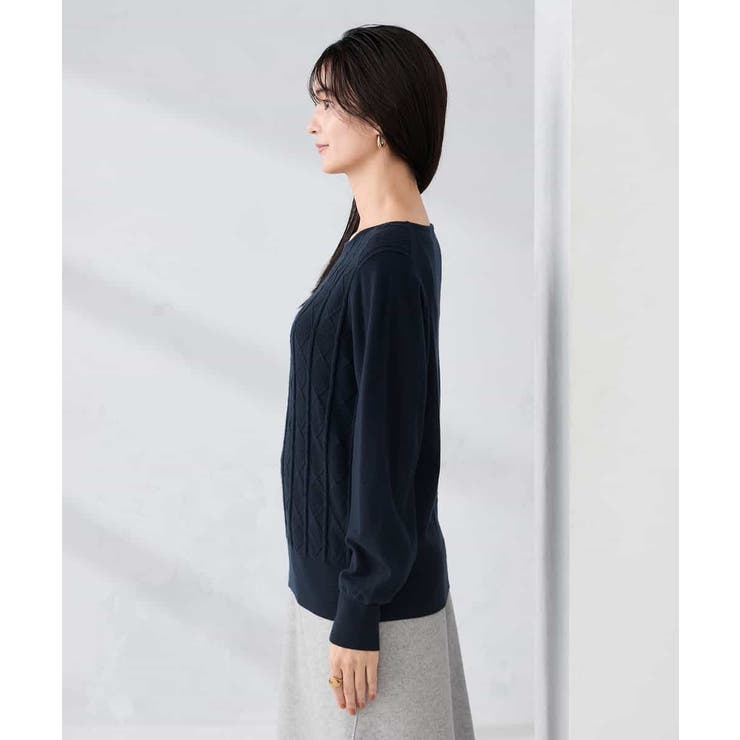 アーガイルパフスリーブニット | a.v.v【WOMEN】 | 詳細画像17 