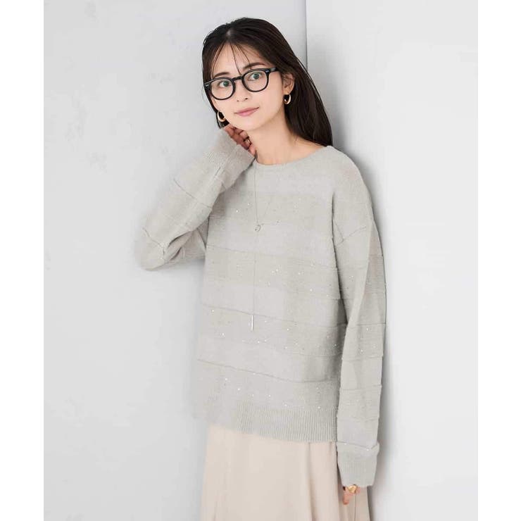 スパンコールボーダーニット | a.v.v【WOMEN】 | 詳細画像11 