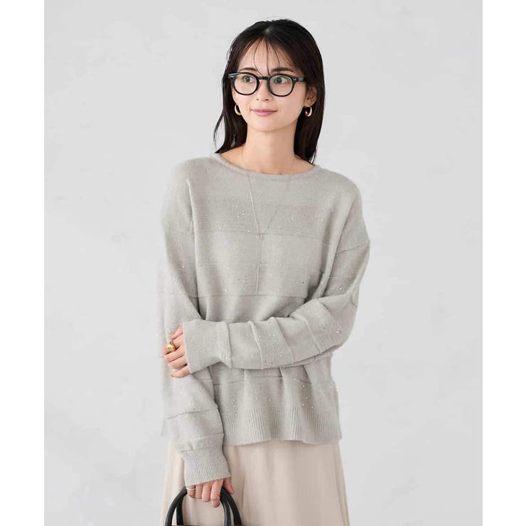 スパンコールボーダーニット | a.v.v【WOMEN】 | 詳細画像13 