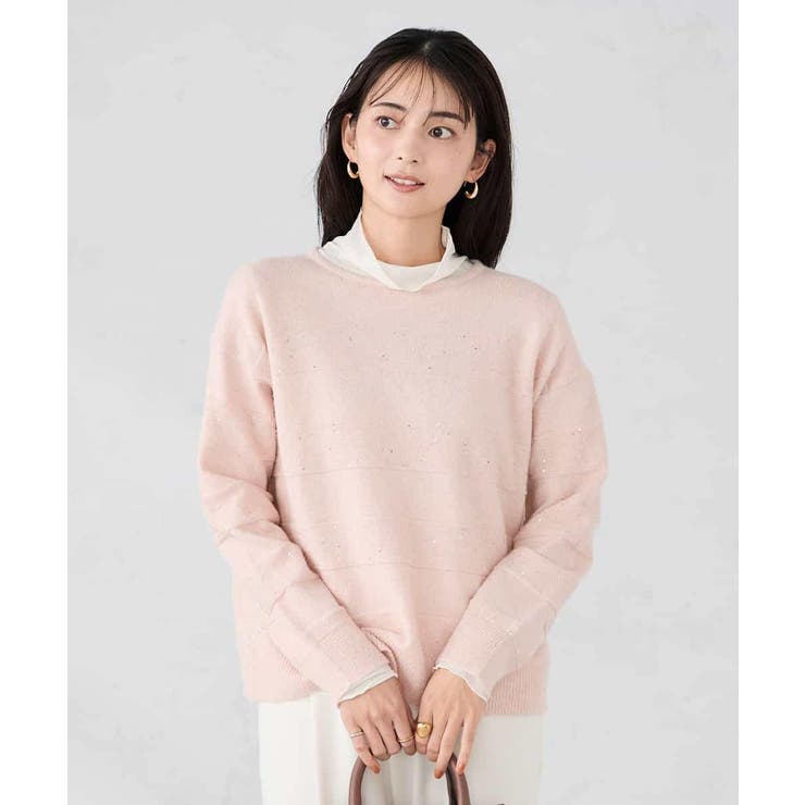 スパンコールボーダーニット | a.v.v【WOMEN】 | 詳細画像2 