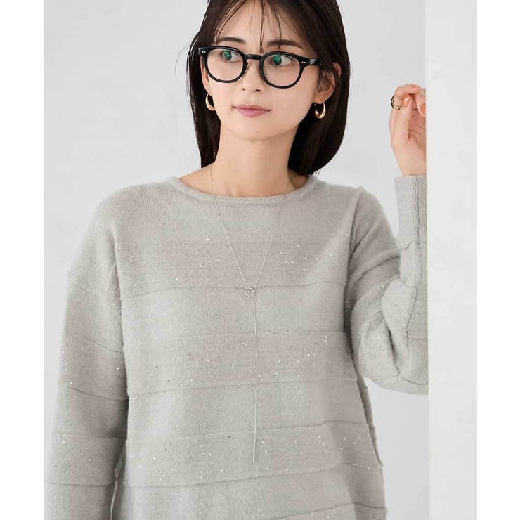 スパンコールボーダーニット | a.v.v【WOMEN】 | 詳細画像20 