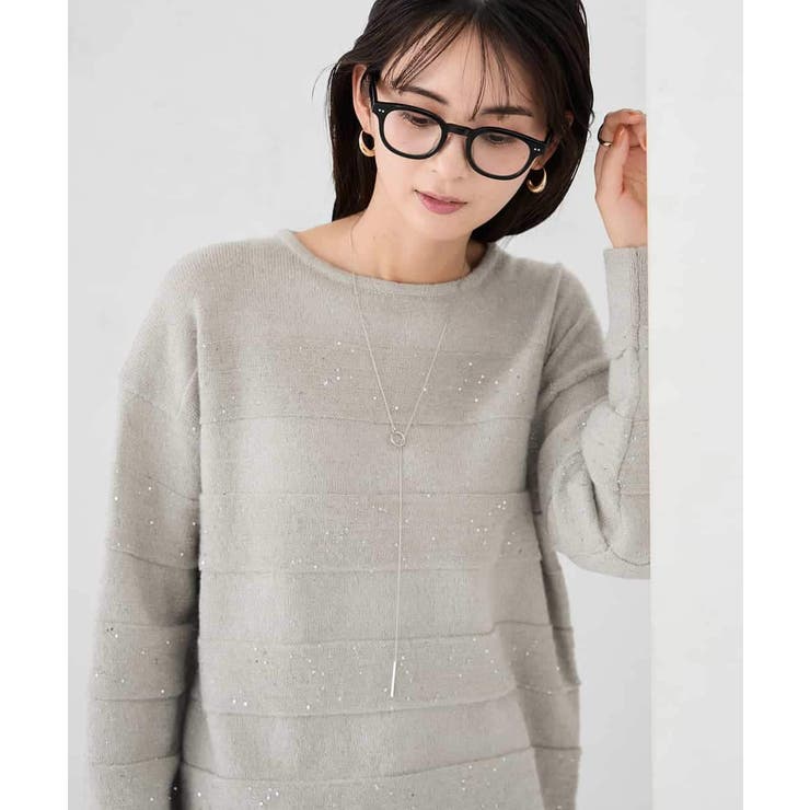 スパンコールボーダーニット | a.v.v【WOMEN】 | 詳細画像21 