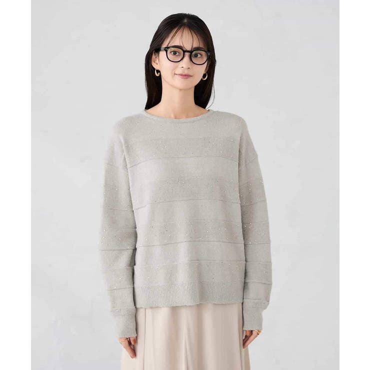 スパンコールボーダーニット | a.v.v【WOMEN】 | 詳細画像22 