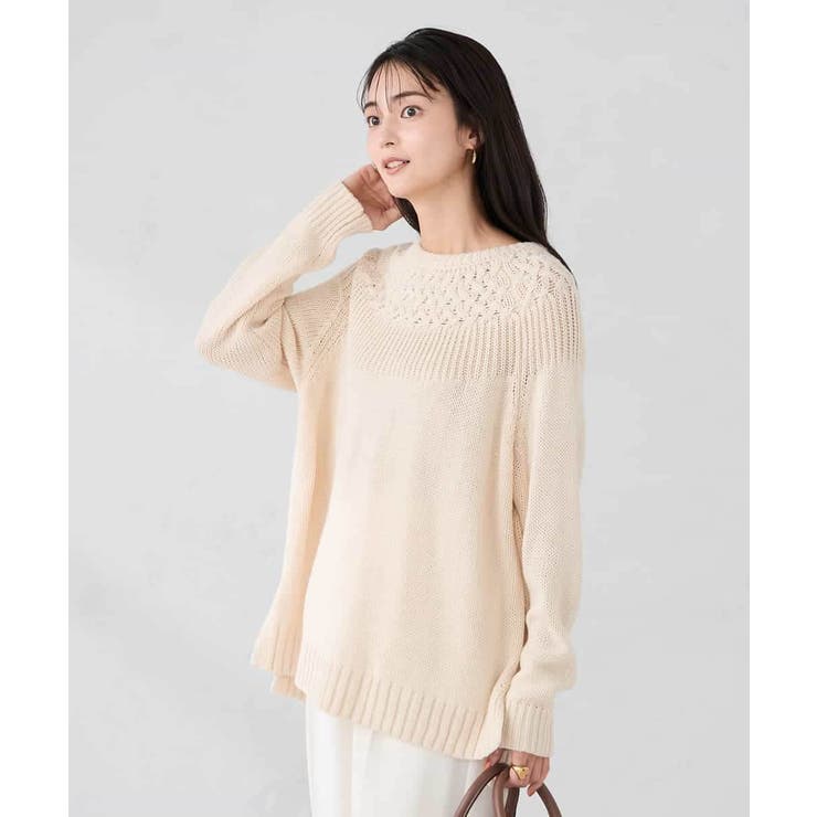 ケーブル求心風ニット | a.v.v【WOMEN】 | 詳細画像12 