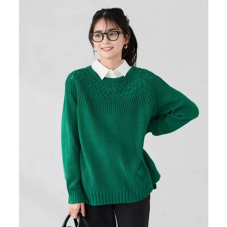 ケーブル求心風ニット | a.v.v【WOMEN】 | 詳細画像2 