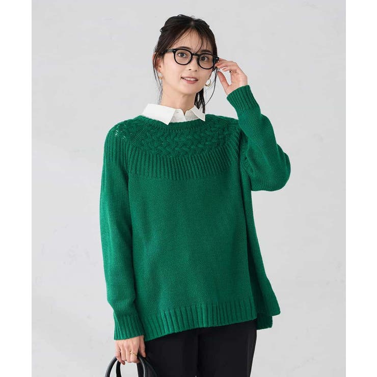 ケーブル求心風ニット | a.v.v【WOMEN】 | 詳細画像3 