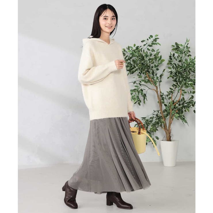 ヘアリーニットフーディー | a.v.v【WOMEN】 | 詳細画像10 