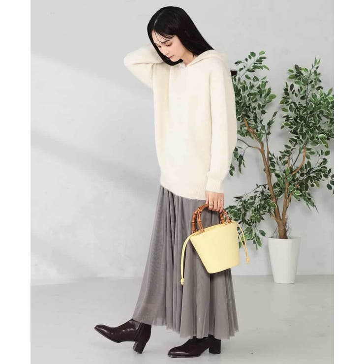 ヘアリーニットフーディー | a.v.v【WOMEN】 | 詳細画像12 