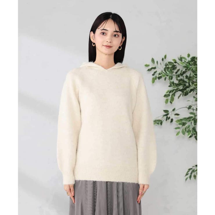 ヘアリーニットフーディー | a.v.v【WOMEN】 | 詳細画像13 