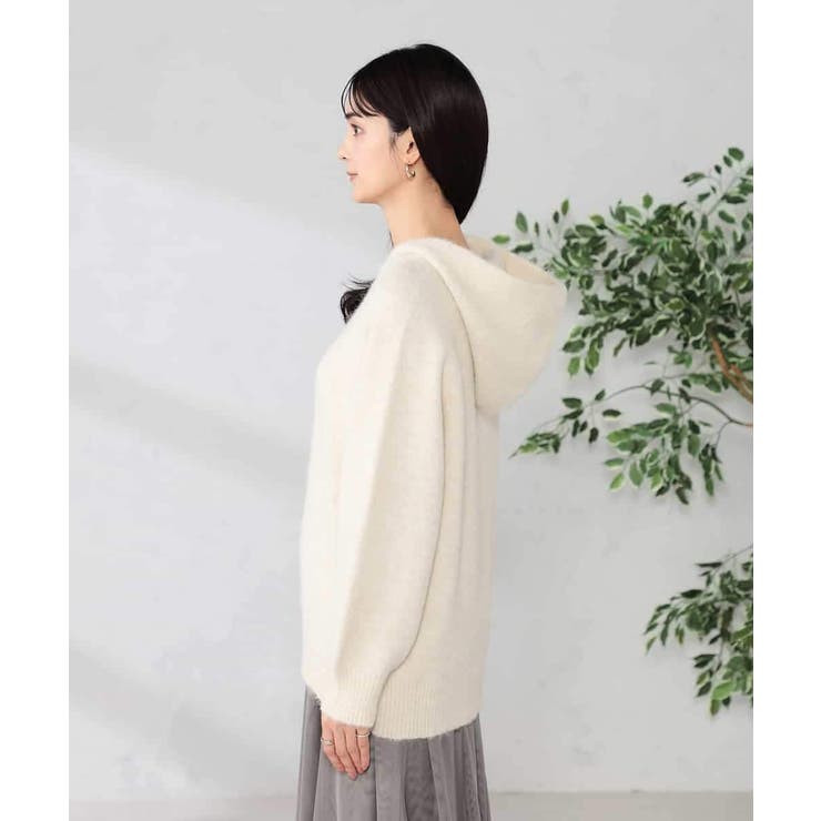 ヘアリーニットフーディー | a.v.v【WOMEN】 | 詳細画像14 