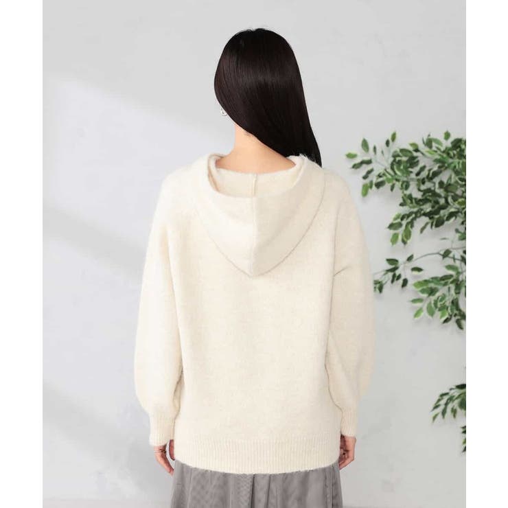 ヘアリーニットフーディー | a.v.v【WOMEN】 | 詳細画像15 