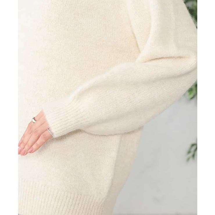 ヘアリーニットフーディー | a.v.v【WOMEN】 | 詳細画像18 