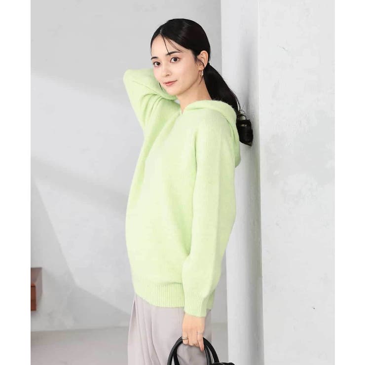 ヘアリーニットフーディー | a.v.v【WOMEN】 | 詳細画像2 